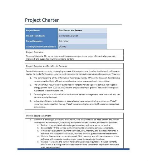 10+ Project Charter Templates | Word, Excel & PDF Templates | Project charter, Templates ...