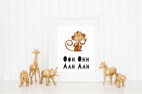 DIGITAL Ooh Ooh Aah Aah Monkey Print Modern Wall Decor