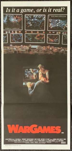 All About Movies - War Games Poster Original Daybill 1983 Matthew Broderick Ally Sheedy