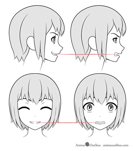 How to Draw Anime & Manga Teeth Tutorial - AnimeOutline