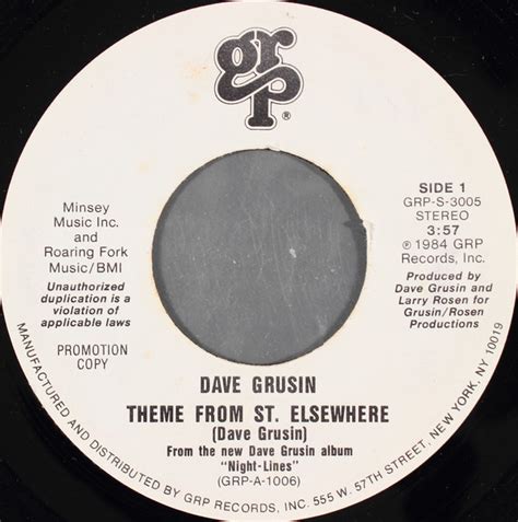 Dave Grusin - Theme From St. Elsewhere (1984, Vinyl) | Discogs