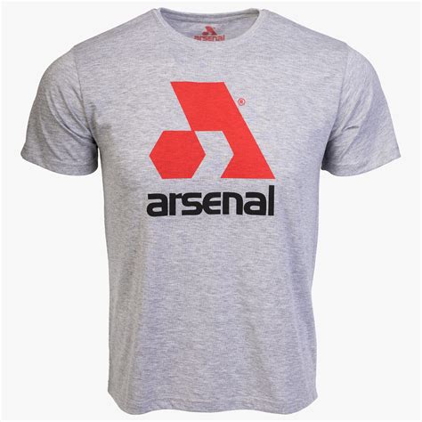 Arsenal, Inc. > T-Shirts > Gray Cotton Relaxed Fit Logo T-Shirt