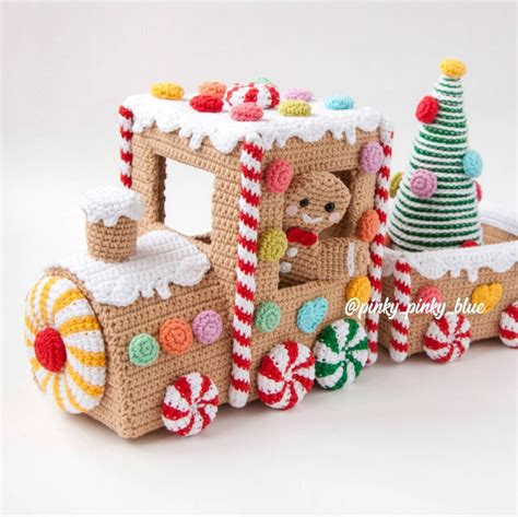 Gingerbread Train Crochet Pattern - Etsy | Gingerbread train, Holiday crochet, Christmas crochet