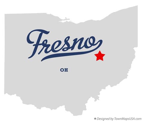 Map of Fresno, OH, Ohio