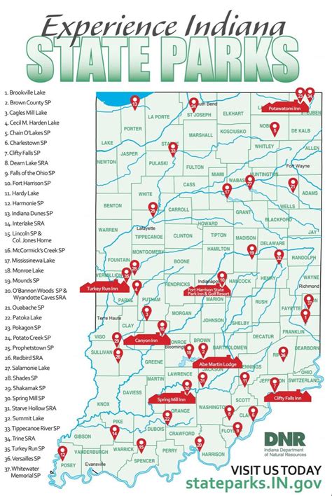 Printable List Of Indiana State Parks