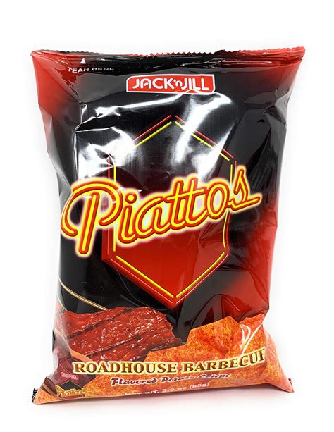 Jack'n Jill Piattos Flavored Potato Crisps Oz (85 Grams) (Road House BBQ, Pack ...