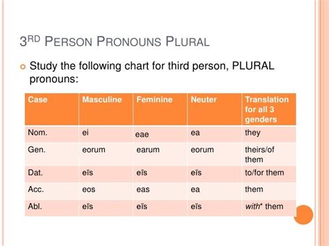 Chapter 12 3rd Person Pronouns