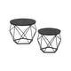 Set of 2 Small Coffee Table Black - Bed Bath & Beyond - 40130451