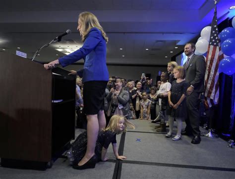 Virginia Congresswoman-elect Abigail Spanberger (D) gives her ...