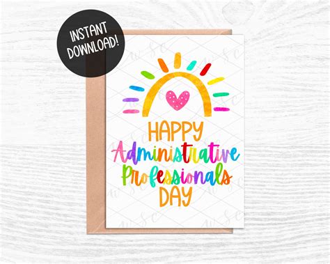 Printable Administrative Professional Day Cards