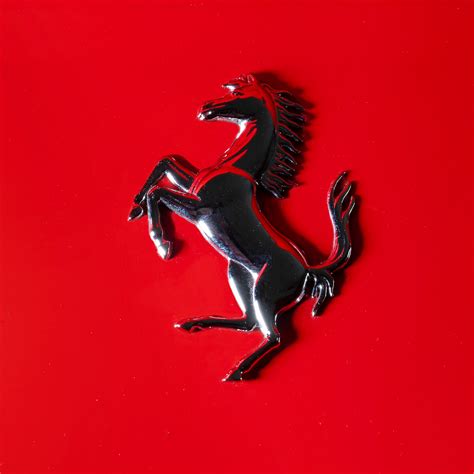 Ferrari logo Wallpaper 4K, Black prancing horse