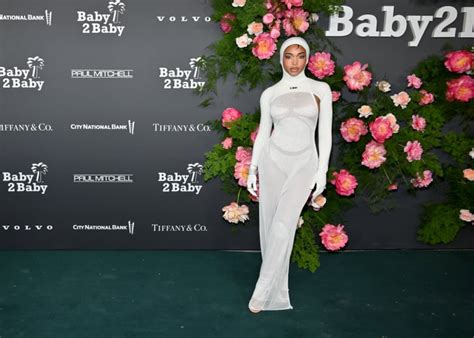 Lori Harvey Wears Off-White Balaclava Gown at Baby2Baby Gala | POPSUGAR ...