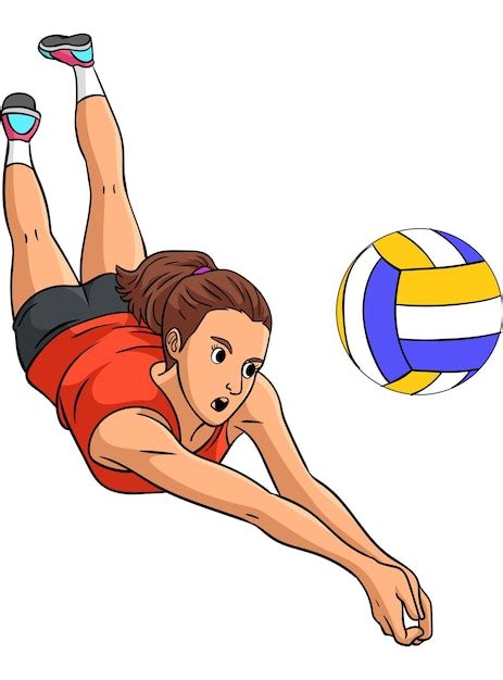 Premium Vector | Volleyball Sports Cartoon Colored Clipart