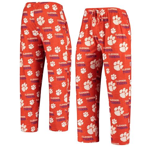 Men's Concepts Sport Orange Clemson Tigers Zest Allover Print Lounge Pants