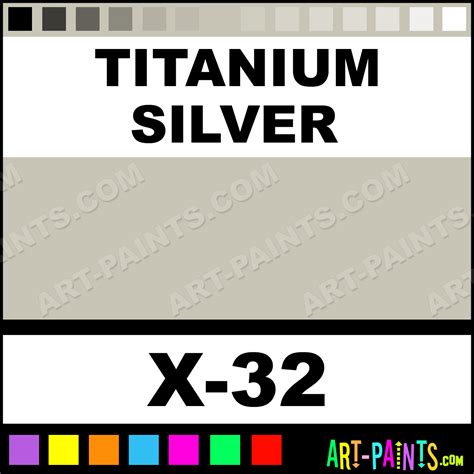 Titanium Silver Color Acrylic Paints - X-32 - Titanium Silver Paint ...