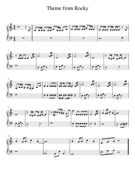 Theme_from_Rocky Sheet music for Piano (Solo) | Musescore.com