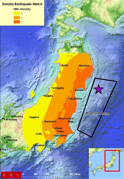 Download Fukushima Earthquake 2011 Map PNG