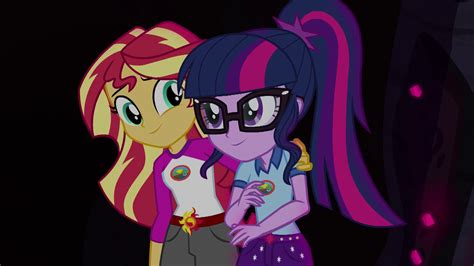 Image - Sunset Shimmer supporting Twilight Sparkle EG4.png | My Little Pony Friendship is Magic ...