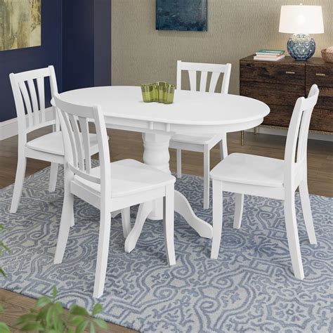 CorLiving Dillon 5-Piece Extendable White Wooden Dining Set-DSH-410-Z2 ...