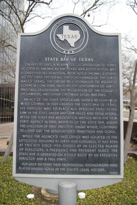 State Bar of Texas - TEXAS HISTORICAL MARKERS