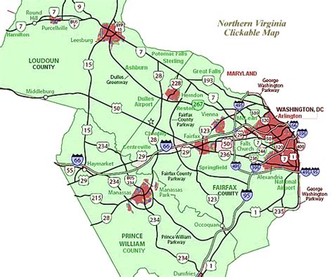 maps of dallas: Map of Northern Virginia