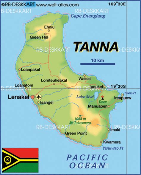 Tanna island Map • mappery