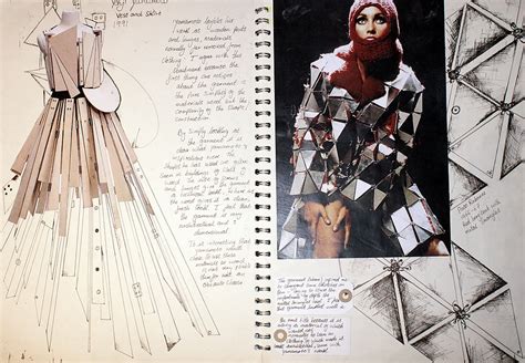 textile fashion design sketchbook pages