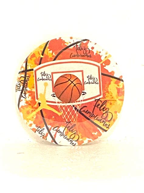 Feliz Cumpleanos Ball Basket Party Badge Corsage Basket Ball Birthday Pin Custom Birthday Pins ...