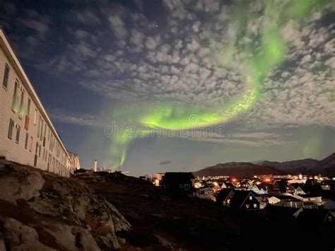 Northern Lights Over Nuuk Night Sky Stock Photo - Image of northern, aurora: 238005080