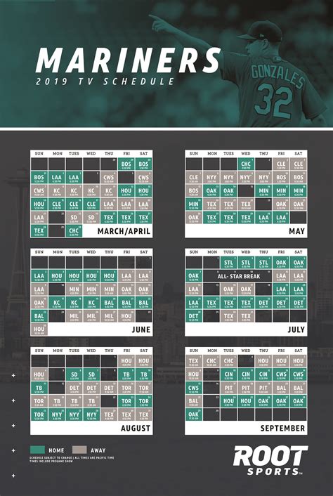 Mariners Printable Schedule - Customize and Print