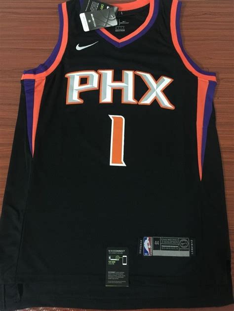 Men 1 Devin Booker Jersey Black Phoenix Suns Jersey Fanatics Swingman ...