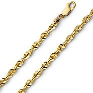 Rope Chain Necklaces - Solid 14K Gold & Sterling Silver | GoldenMine