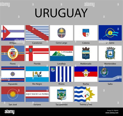 all Flags of departments of Uruguay. Vector illustraion Stock Vector Image & Art - Alamy