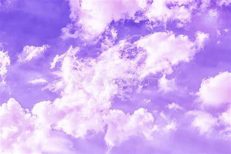 Light Violet Pink Sky Background. Beautiful Sky with White Clouds Stock Image - Image of fluffy ...