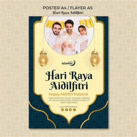 Hari raya aidilfitri poster vorlage | Kostenlose PSD-Datei