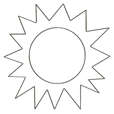 sun template | Sol para colorear, Dibujo de sol, Manualidades