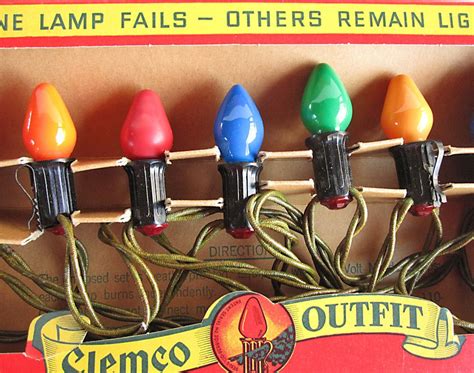 Vintage Christmas lights ClemCo old-fashioned bulb by modernpoetry