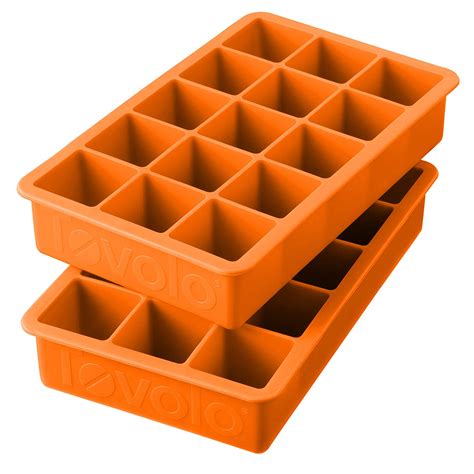 Orange Silicone Perfect Cube Ice Cube Trays | Storables