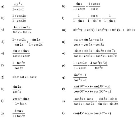 Math Exercises & Math Problems: Trigonometry and Trigonometric Expressions