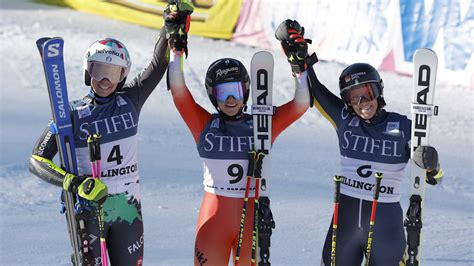 Alpine skiing: Lara Gut-Behrami wins women's giant slalom in Killington ...