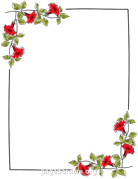 Floral Border: Clip Art, Page Border, and Vector Graphics