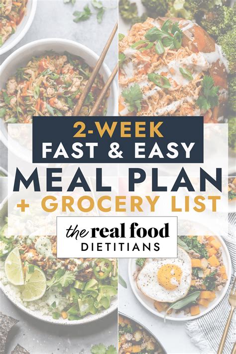 2-Week Fast and Easy Meal Plan - The Real Food Dietitians