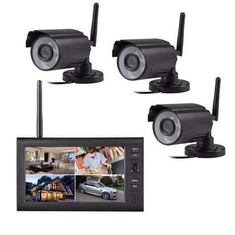 3ch 2.4G wireless digital cameras security kit for home office factory security surveillance ...