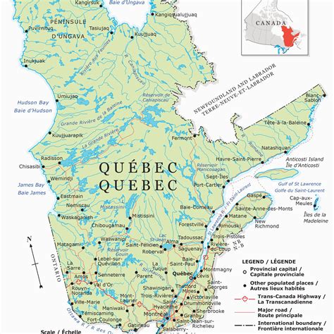 Map Of Quebec Canada with Cities – secretmuseum