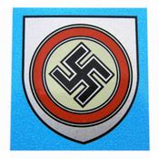 SA Standarte "Feldherrnhalle" Swastika & Shield Helmet Decal - WarHats.com