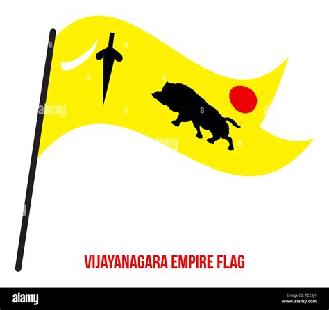 Vijayanagara Empire (1336-1646) Flag Waving Vector Illustration on ...