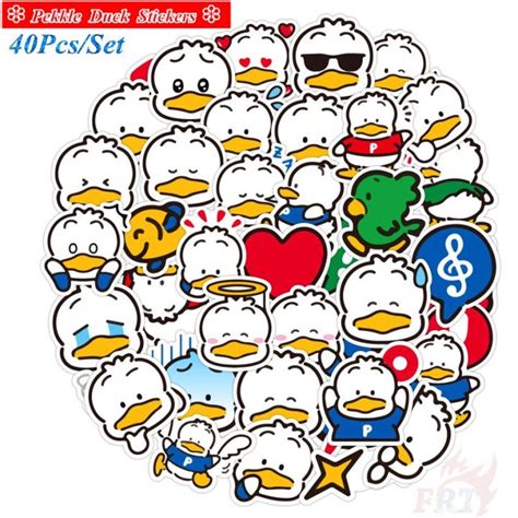 【Ready stock】 Pekkle Duck - Sanrio Character Stickers 40Pcs/Set DIY ...