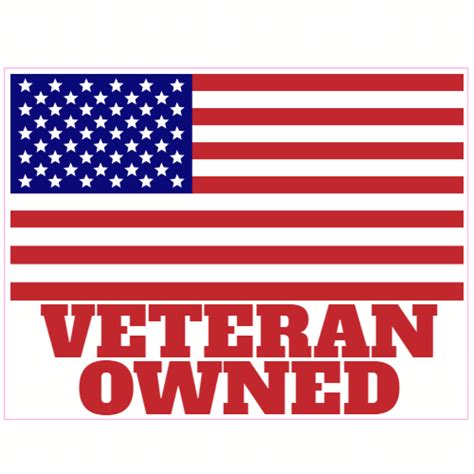 Veteran Owned American Flag Sticker - U.S. Custom Stickers