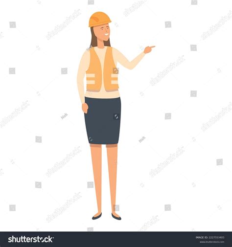 Work Architect Icon Cartoon Vector Female Stock Vector (Royalty Free ...