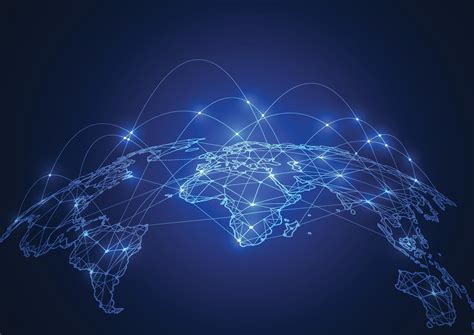 Global network connection. World map point and line composition concept ...